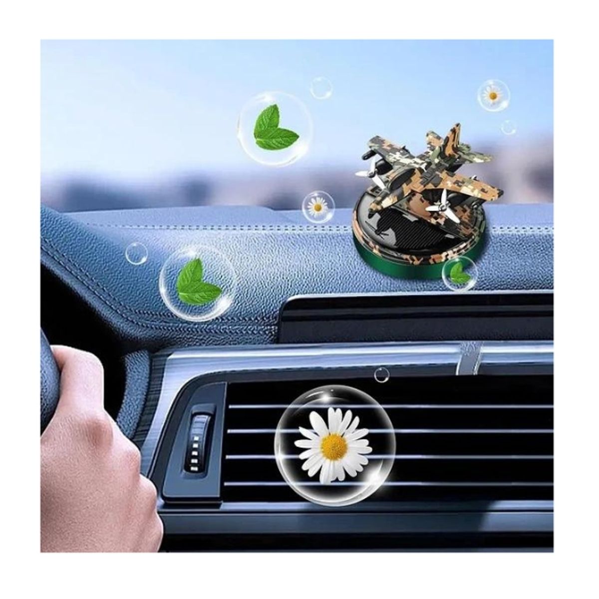 GENERICO - Aromatizador Para Auto con Carga Solar Avion