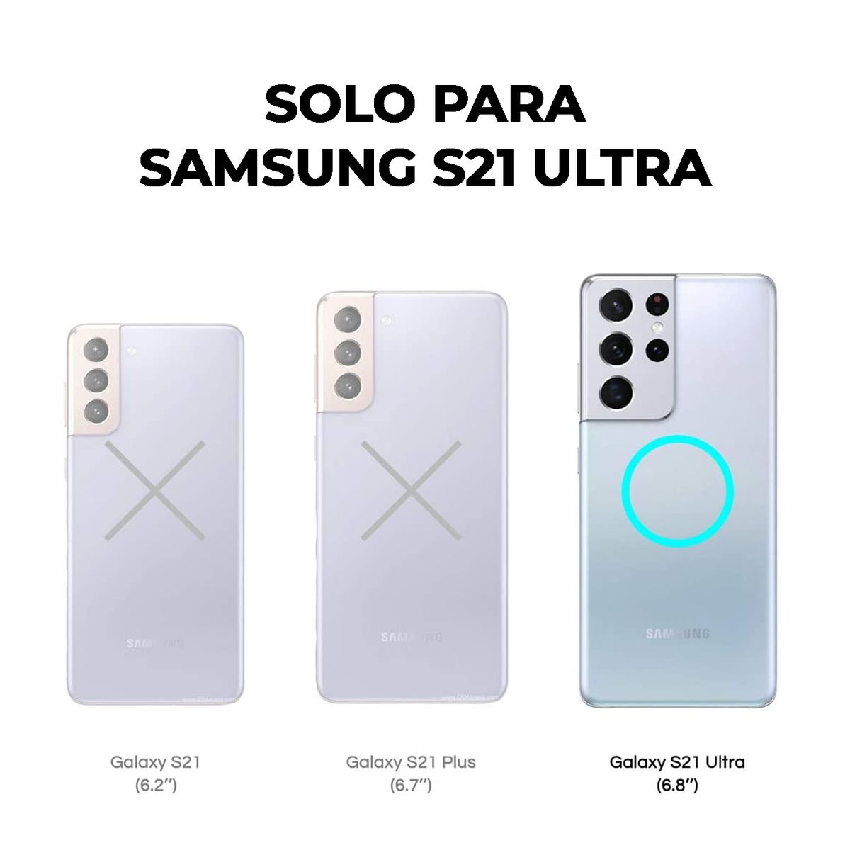 GENERICO - Carcasa para Samsung S21 Ultra Transparente + Lamina Hidrogel