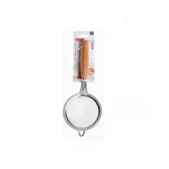 GENERICO - Colador Tamizador Acero Inoxidable Mango De Madera