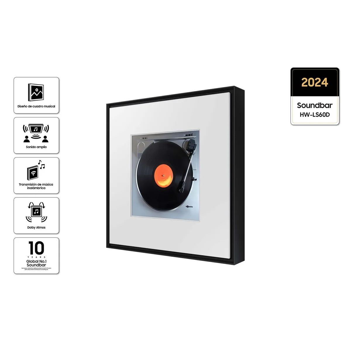 SAMSUNG - Music Frame HW-LS60D Frame Design Wireless Speaker