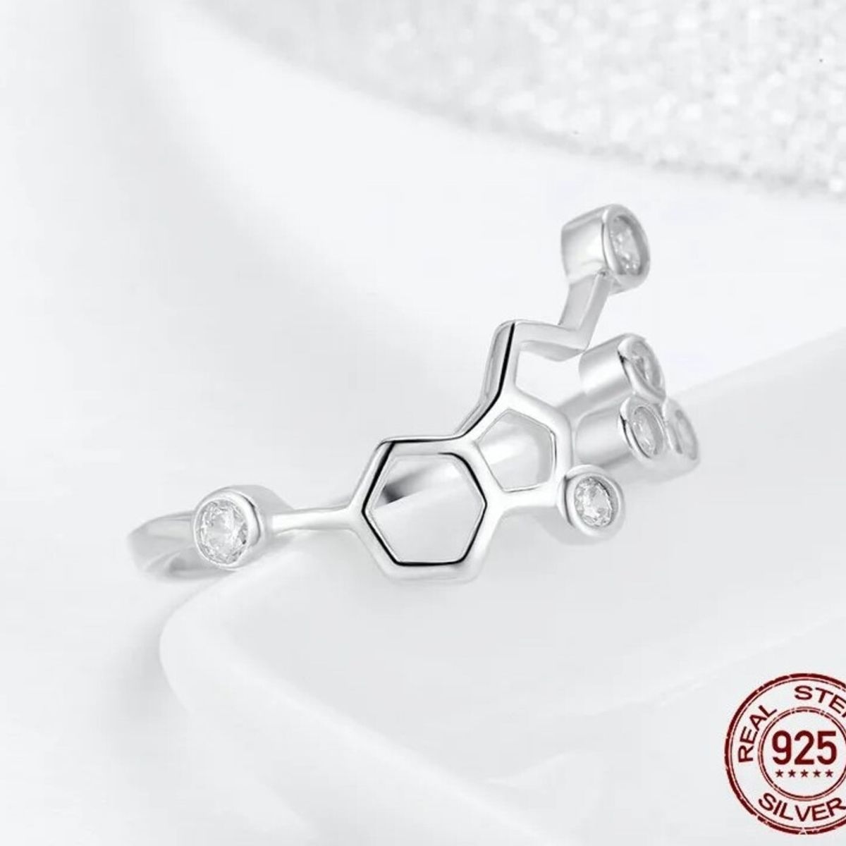 GENERICO - Anillo serotonina plata 925 ajustable mujer joya