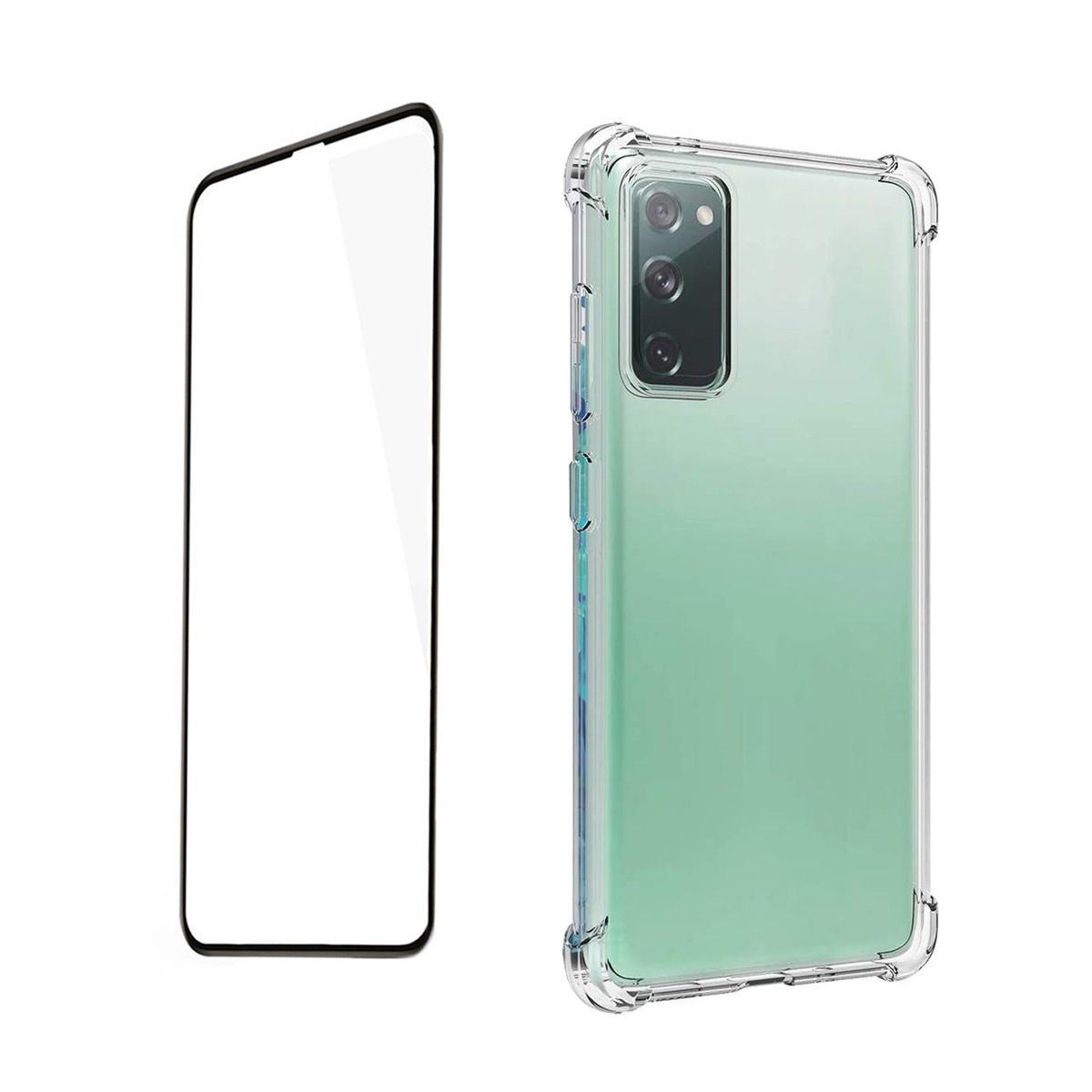 GENERICO - Carcasa para Samsung S20 FE Transparente + Lamina de Ceramica