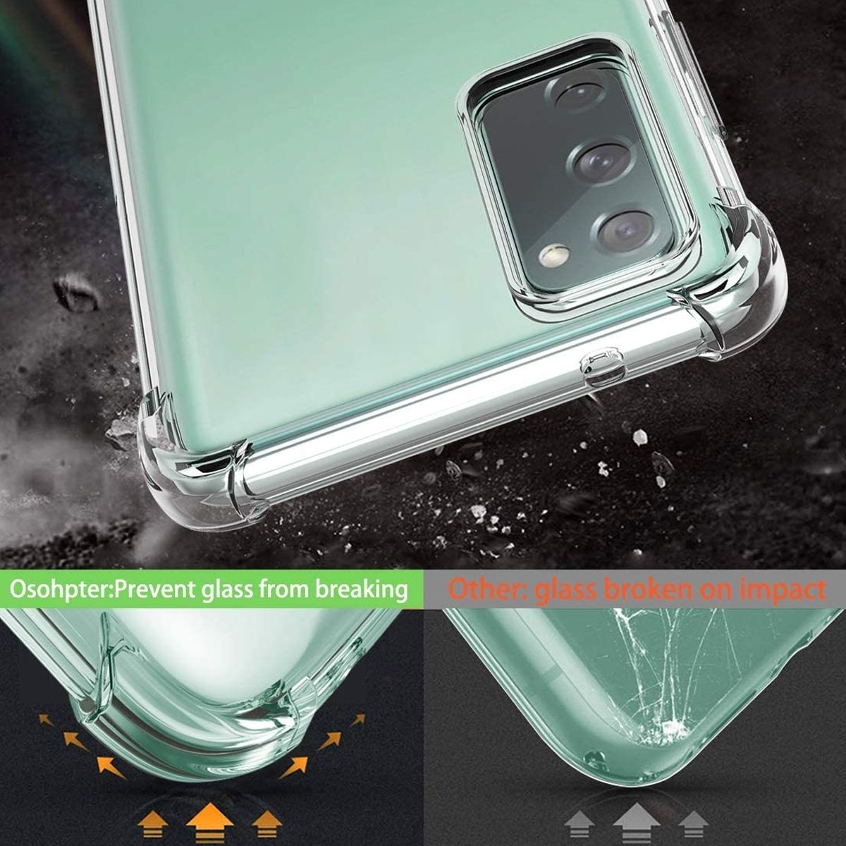 GENERICO - Carcasa para Samsung S20 FE Transparente + Lamina de Ceramica