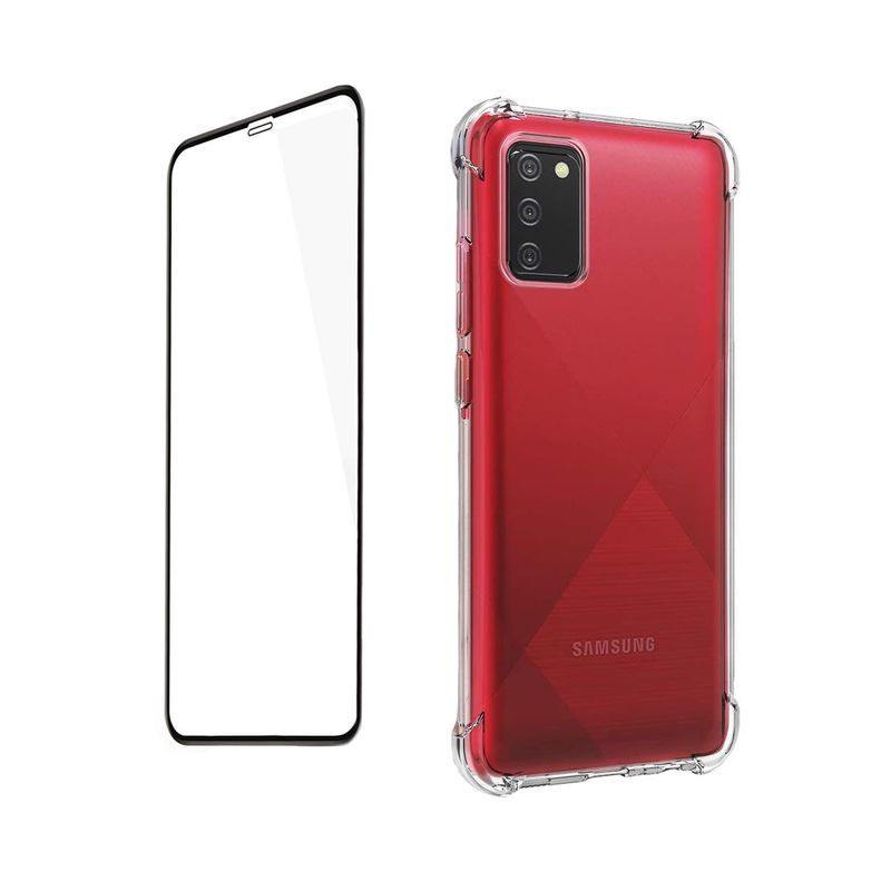 GENERICO - Carcasa para Samsung A02 A02S Transparente + Lamina de Ceramica