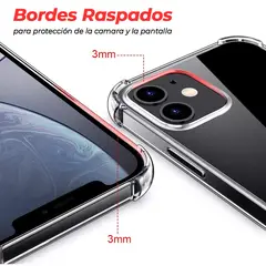 GENERICO - Carcasa para iPhone 12 Transparente Reforzada + Lamina de Ceramica