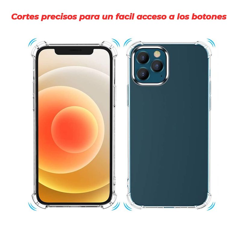 GENERICO - Carcasa para iPhone 12 Pro Max Transparente + Lamina de Ceramica