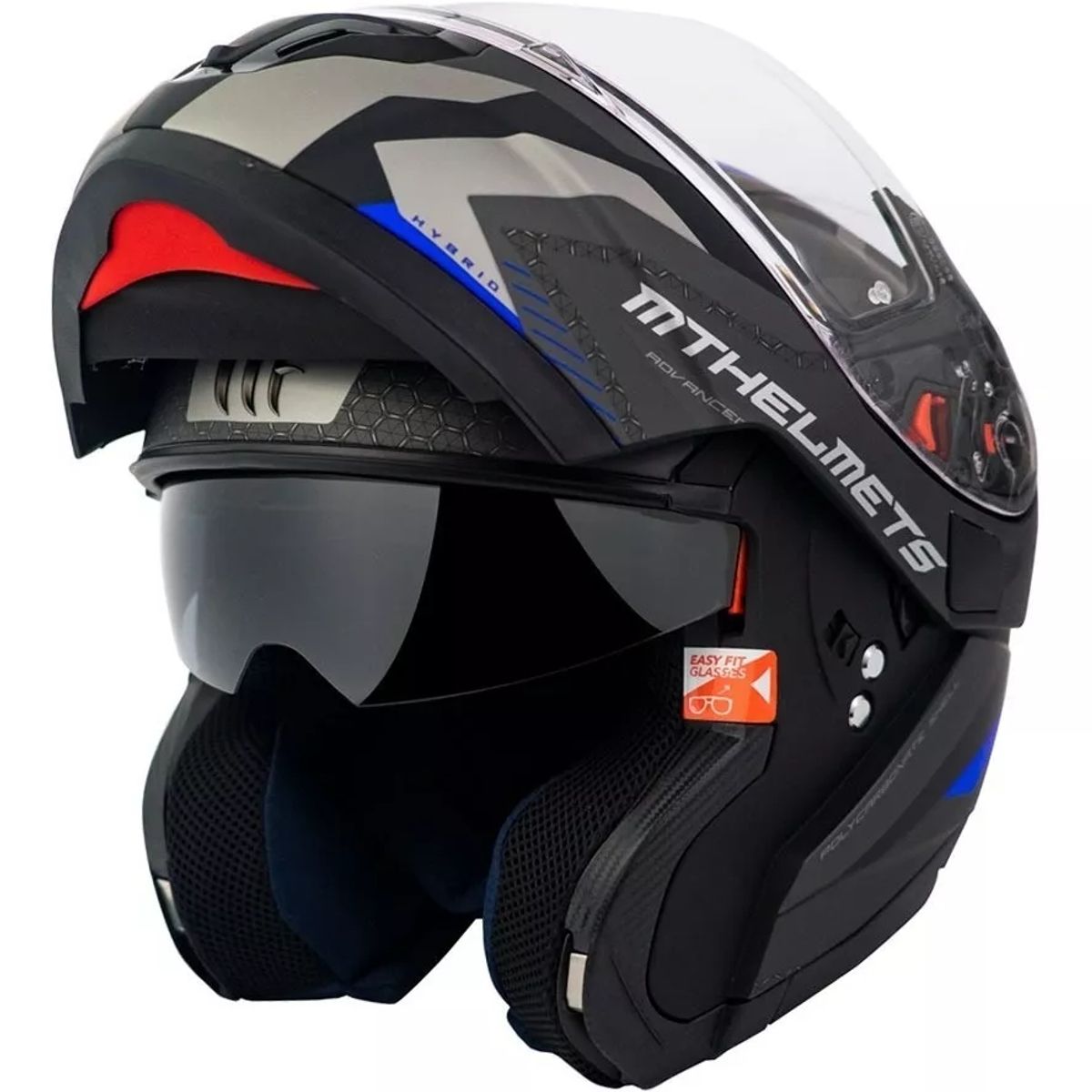 GENERICO - Casco De Moto  Atom Sv Híbrido Azul Mate + Fogoff M