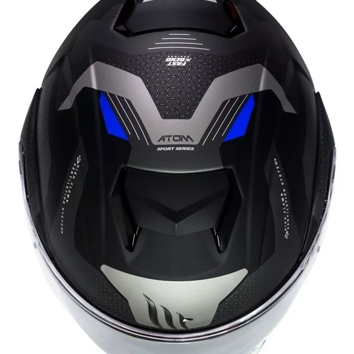 GENERICO - Casco De Moto  Atom Sv Híbrido Azul Mate + Fogoff M