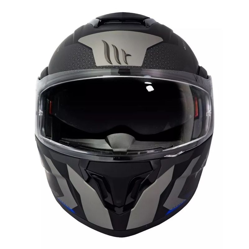 GENERICO - Casco De Moto  Atom Sv Híbrido Azul Mate + Fogoff L