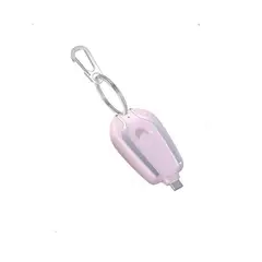 GENERICO - Llavero Portátil Mini Power Bank De 1500 Mah,Color Rosado Tipo C