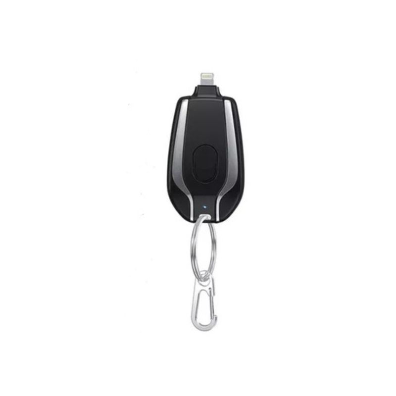 GENERICO - Llavero Portátil Mini Power Bank De 1500 Mah,Color Negro Iphone