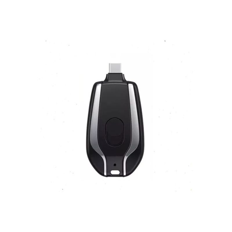 GENERICO - Llavero Portátil Mini Power Bank De 1500 Mah,Color Negro, Tipo C