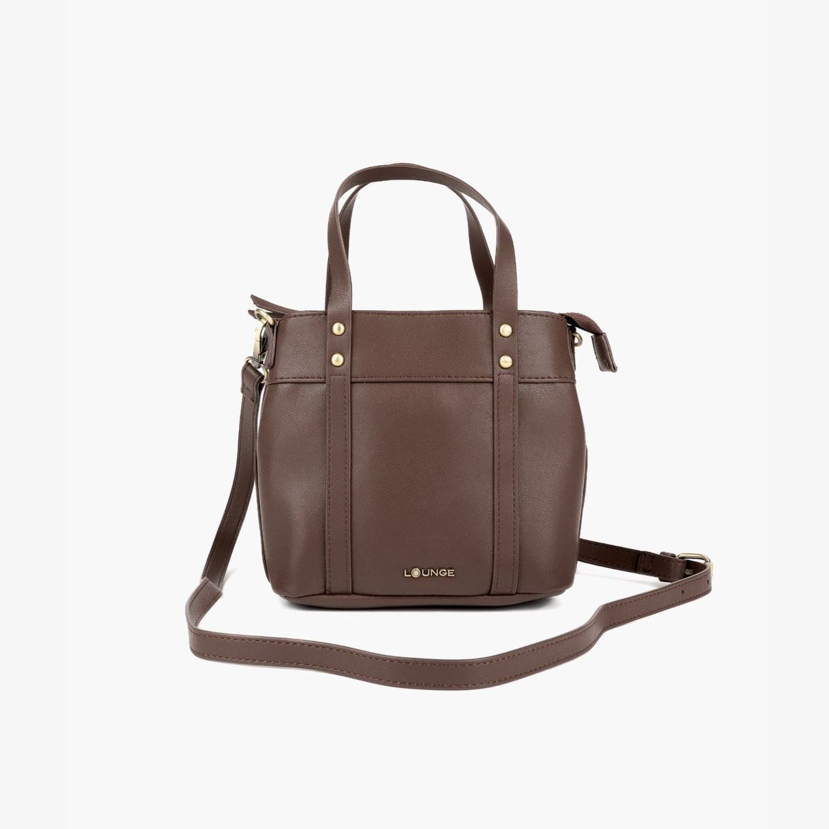 LOUNGE - Cartera Bandolera Mujer Strap Corto Café