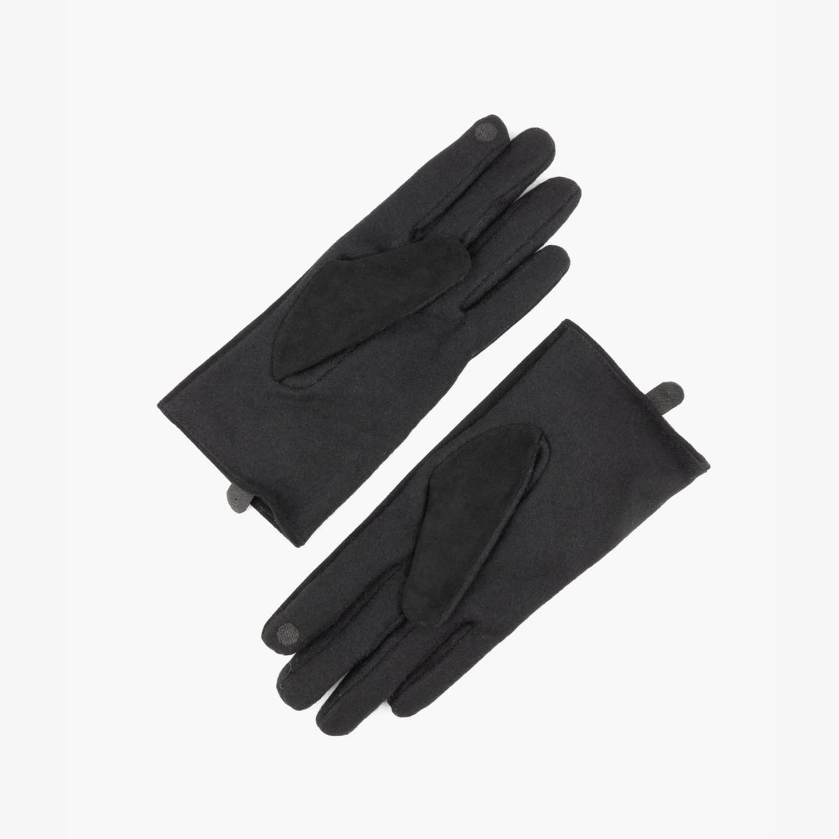 LOUNGE - Guantes Mujer Gamuza Y Lana ML Negro