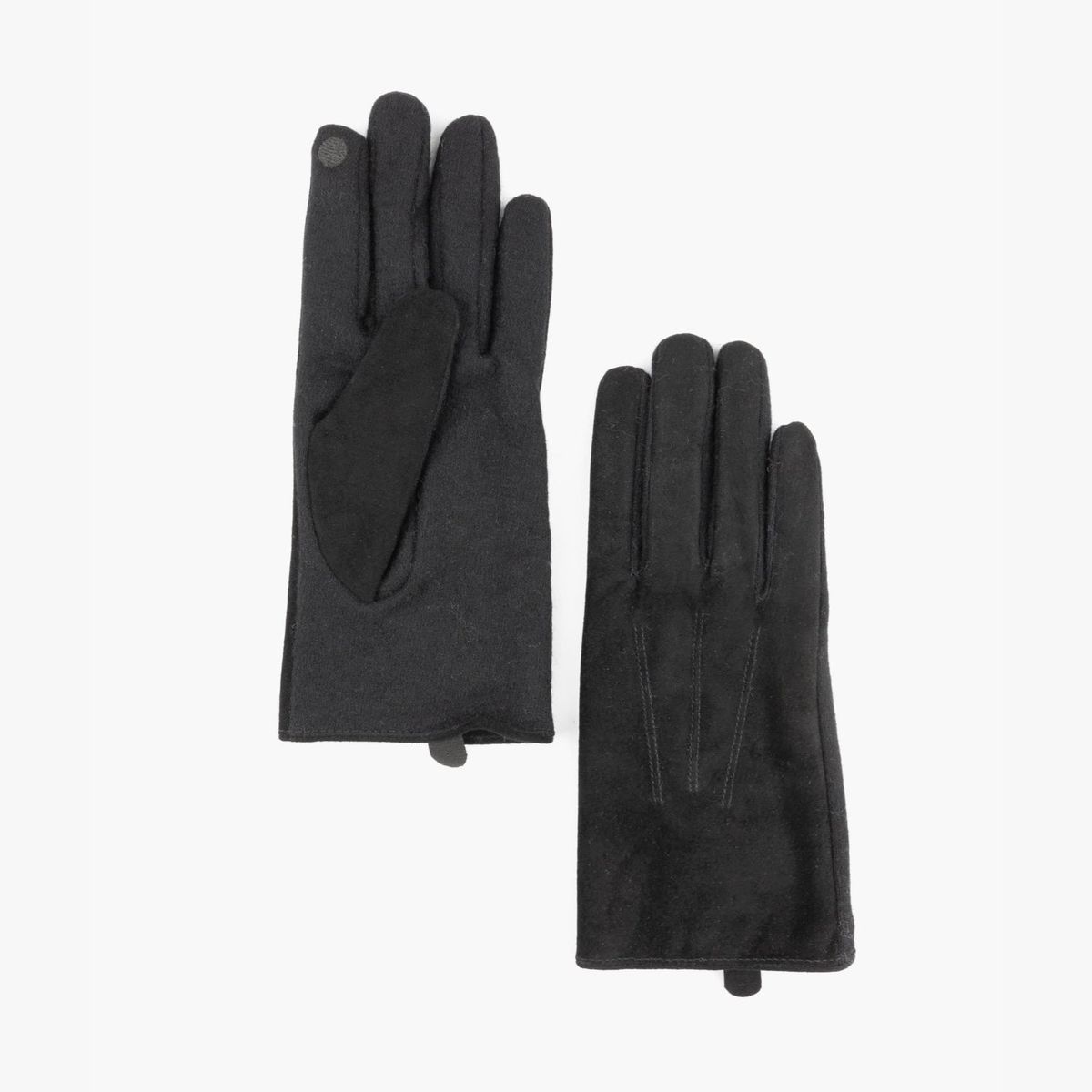 LOUNGE - Guantes Mujer Gamuza Y Lana ML Negro