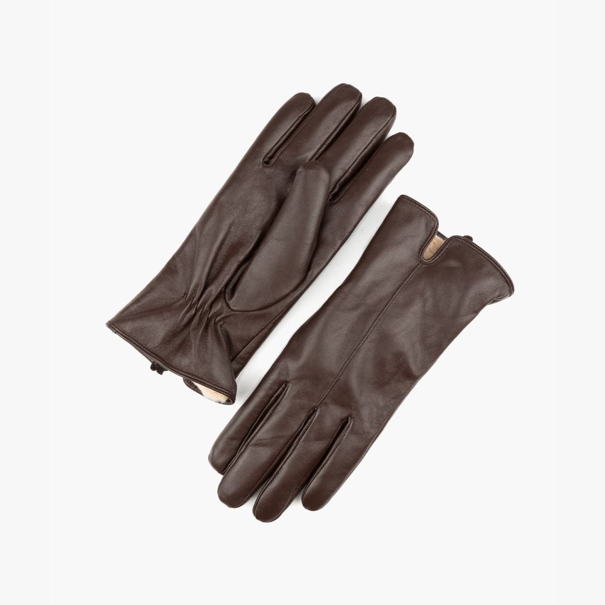 LOUNGE - Guantes Mujer Cuero Extra Suave ML Café