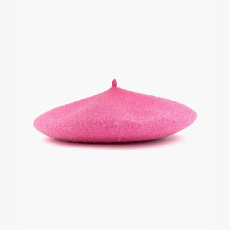 LOUNGE - Boina Mujer Lana Fucsia