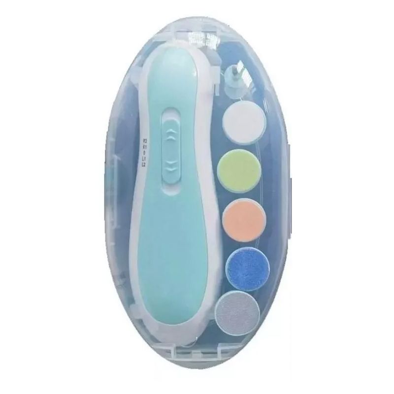 GENERICO - Corta Uñas Para Bebés Niños Lima Eléctrica Pulidor celeste