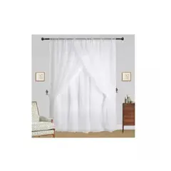GENERICO - Visillo Velo Romántico Liso 2.0 X 2.20 Mts Decoracion Hogar