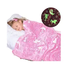 GENERICO - Manta Mágica Brilla En Oscuridad Manta Infantil 170x100mts Color Rosa