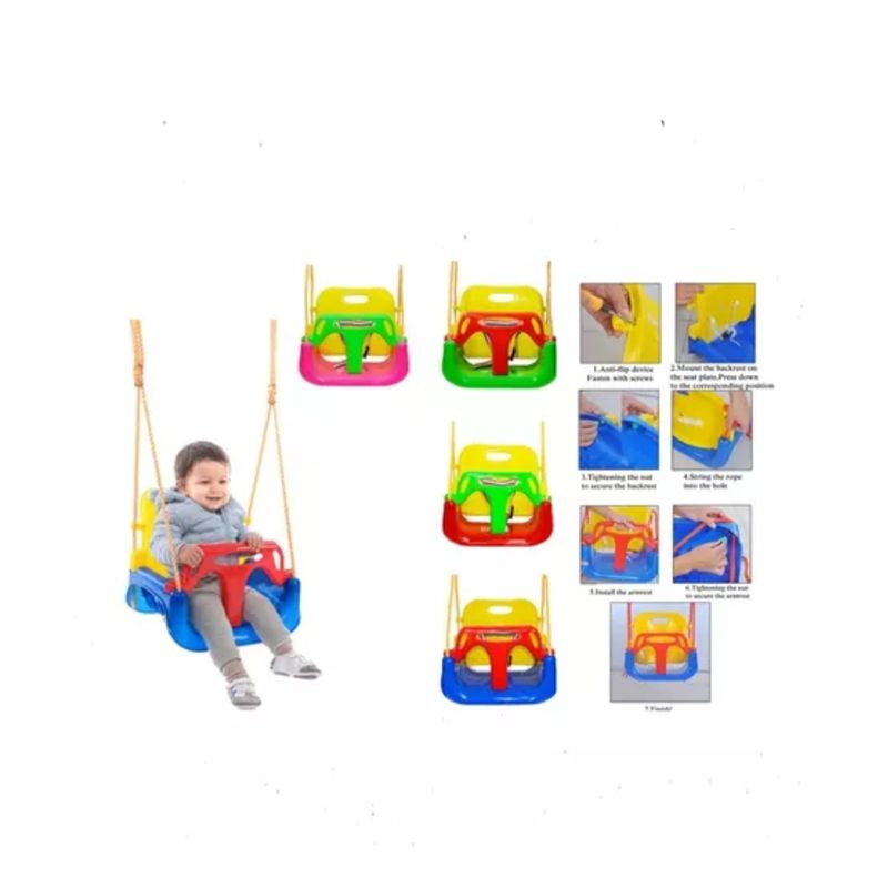 GENERICO - Columpio Silla 3 En 1 Ajustable Portátil Niños Asiento Bebé