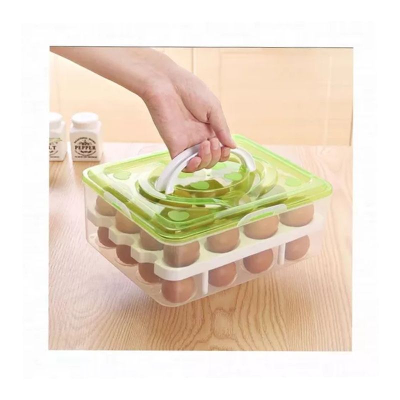 GENERICO - Organizador De Huevos, Caja Para 24 Unidades Huevera Cocina