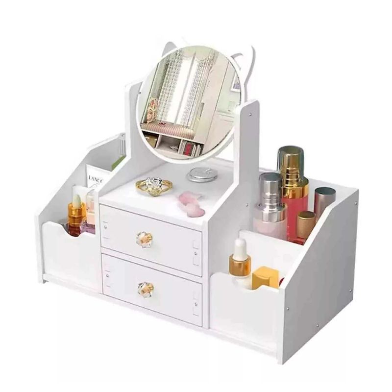 GENERICO - Organizador Maquillaje Espejo Con Orejas De Gato