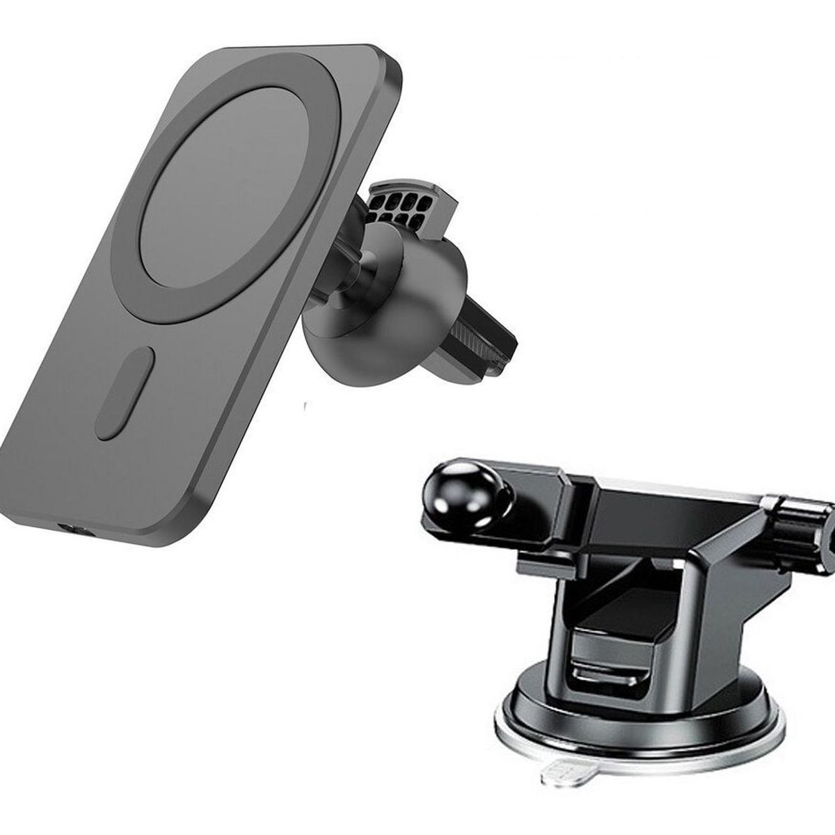 GENERICO - Cargador Para iPhone Auto Inalámbrico Carga Rapida - Negro