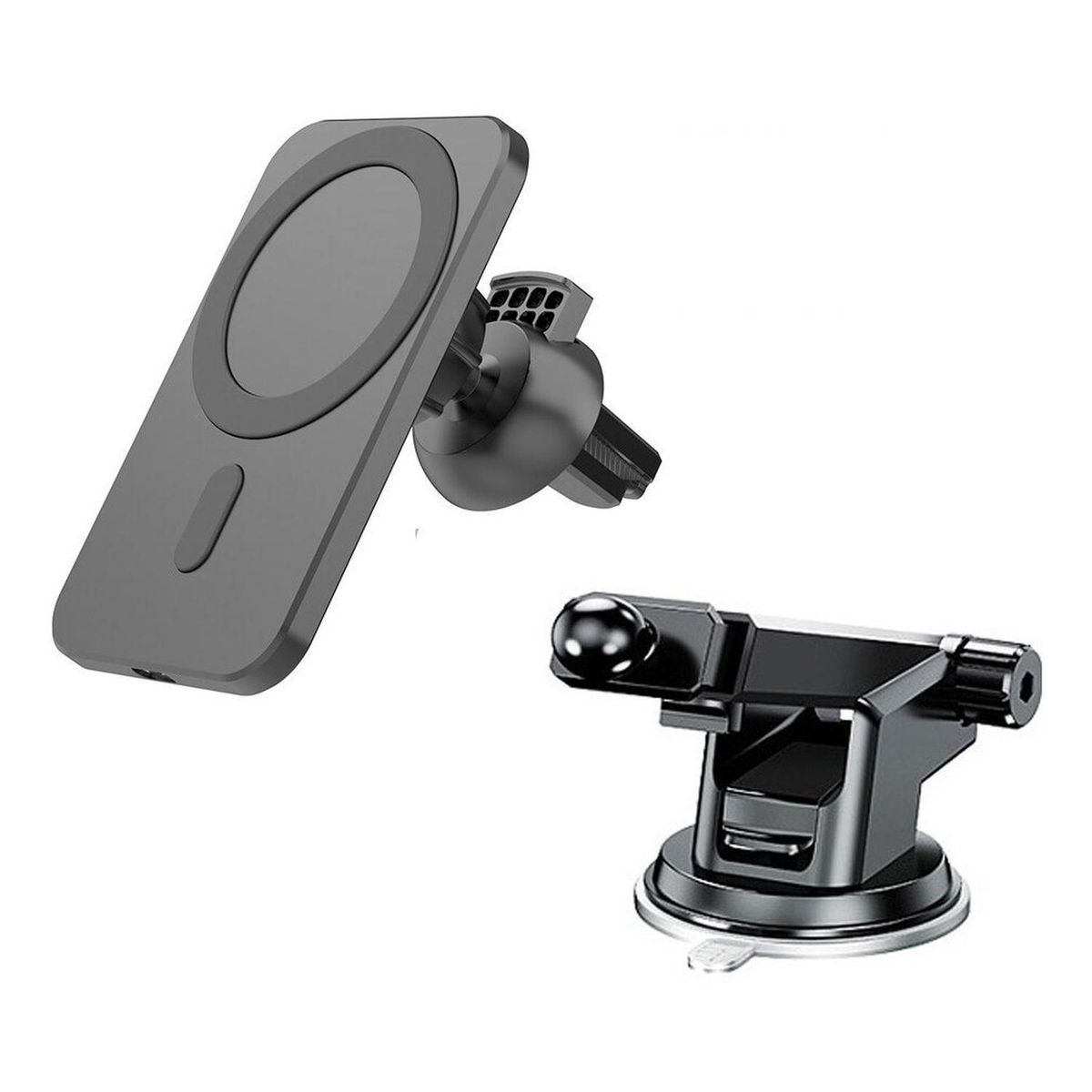 GENERICO - Cargador Para iPhone Auto Inalámbrico Carga Rapida - Negro