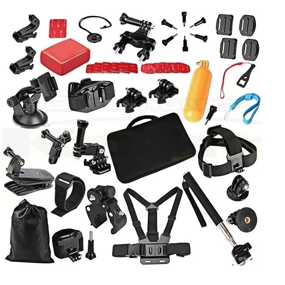 GENERICO - Kit Maleta Bolso + 49 Accesorios Gopro Y Camaras Deportivas