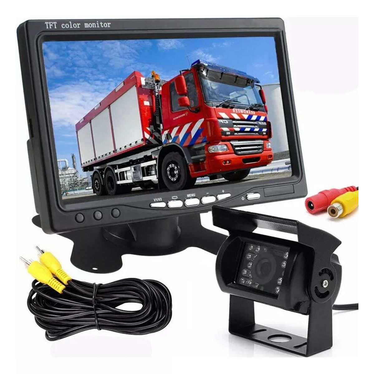 KUANGYE - Kit Retroceso Camara Camion/bus + Pantalla 7 Pulgadas