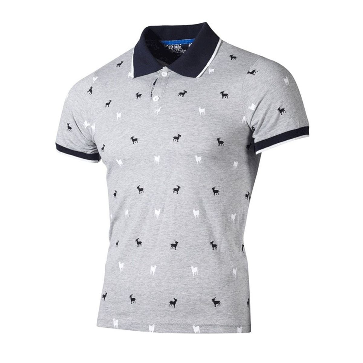 EDWINAYY - Polera Manga Corta Algodón Premium Textura Suave Hombre