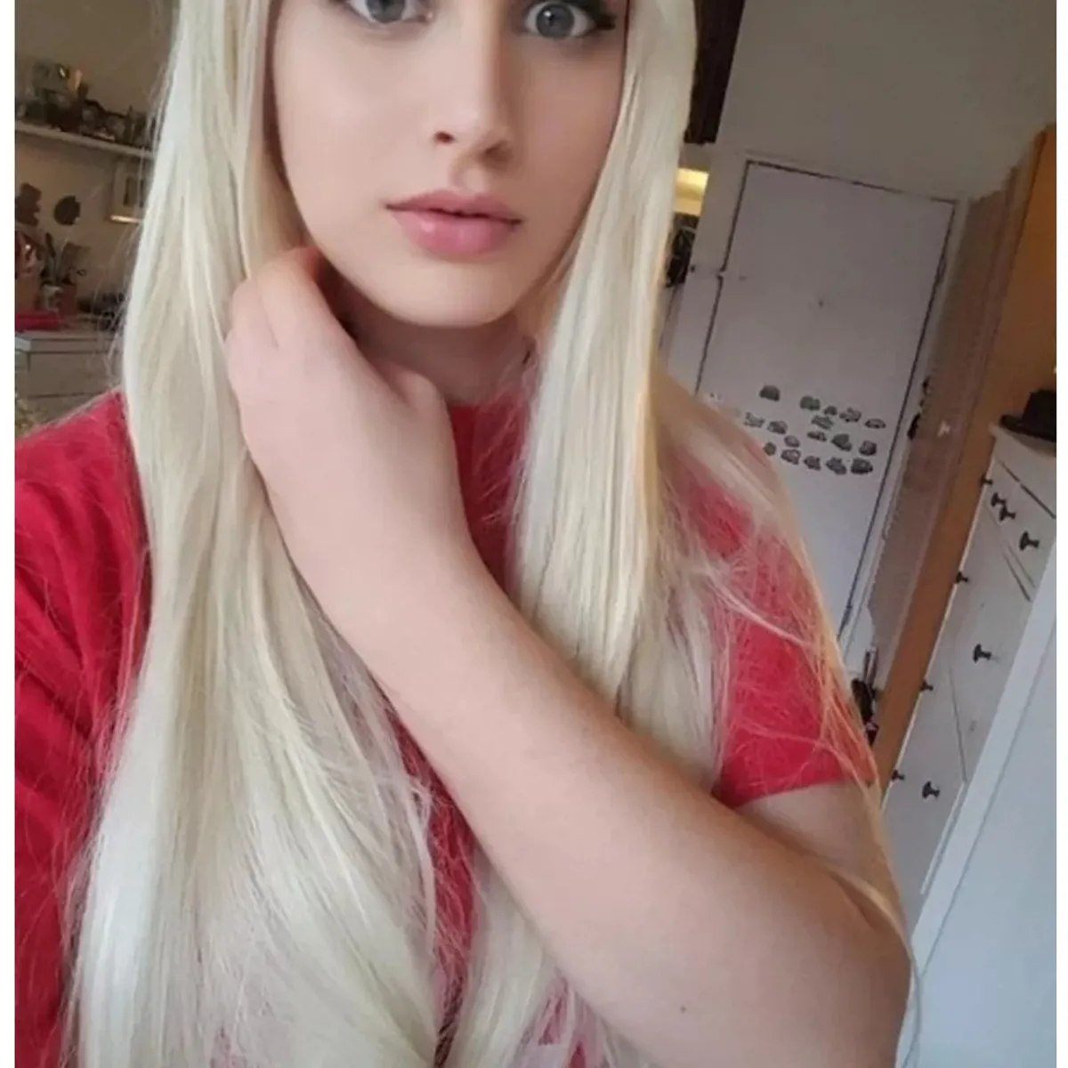 KUANGYE - Peluca Lisa Tonos Muy Natural Color Rubio