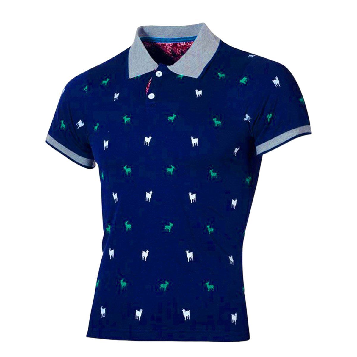 EDWINAYY - Polera Manga Corta Algodón Premium Textura Suave Hombre