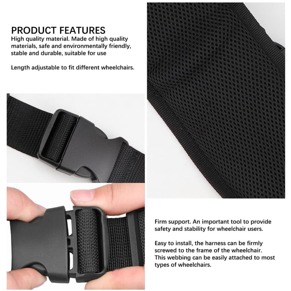 KUANGYE - Cinturón De Seguridad Para Silla De Ruedas Unitalla