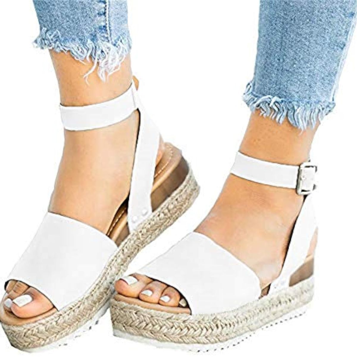 EDWINAYY - Sandalia Casual Mujer Hermosas Moda Varios Coloresverano