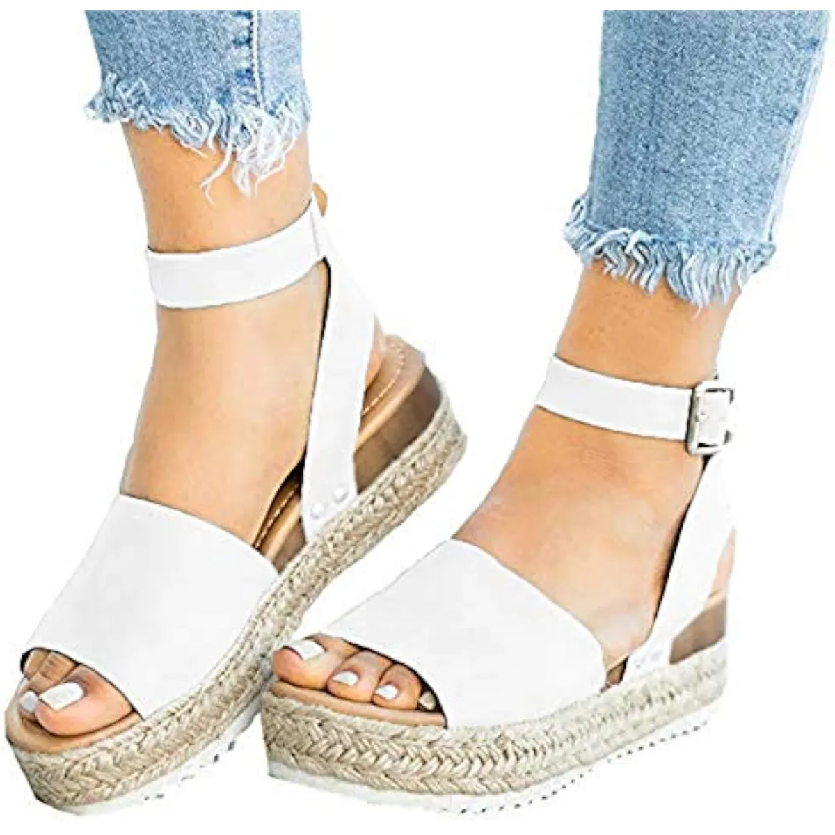 EDWINAYY - Sandalia Casual Mujer Hermosas Moda Varios Coloresverano