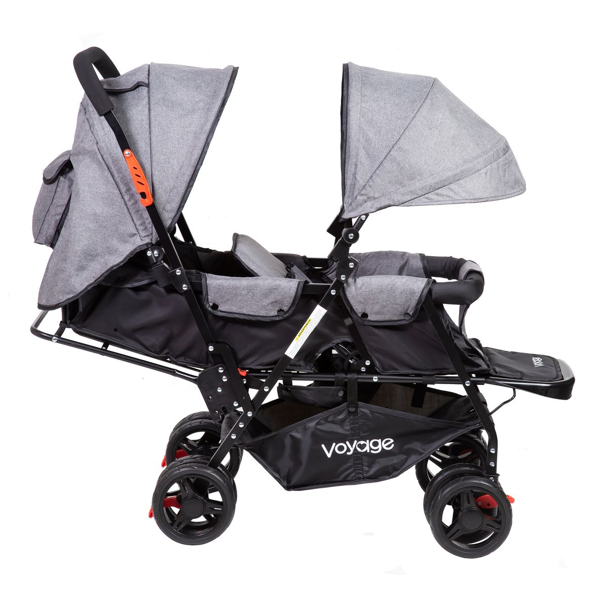VOYAGE - Coche Duo Hermano Mayor y Menor Twinity Grey
