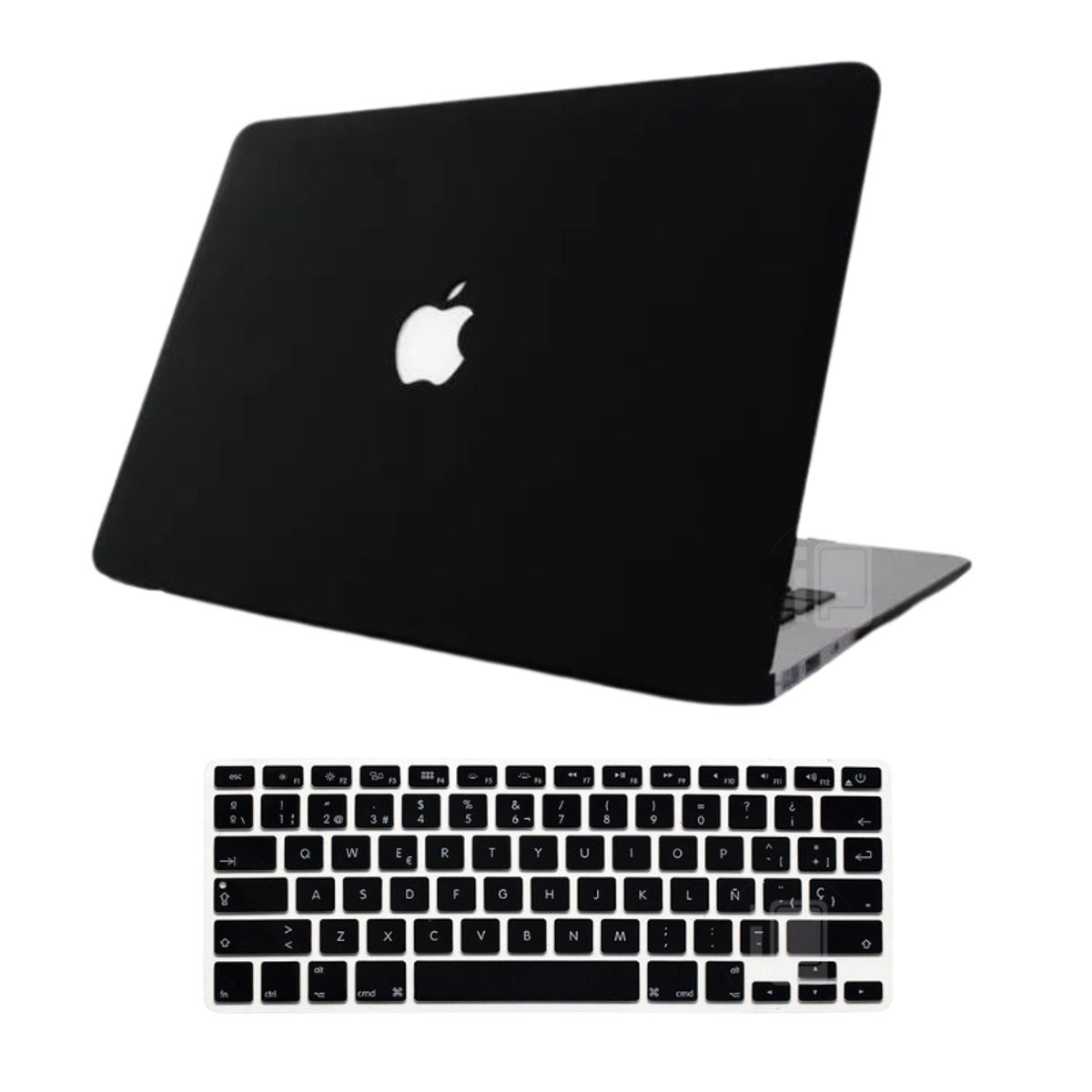GENERICO - Carcasa Negra Acabado Mate Para Macbook Pro 13.3 M2/M1 Mas Protector