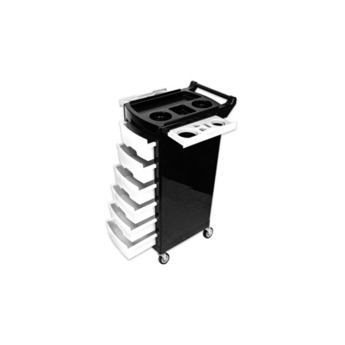 GENERICO - Carro Ayudante Profesional Peluqueria Negro y Blanco