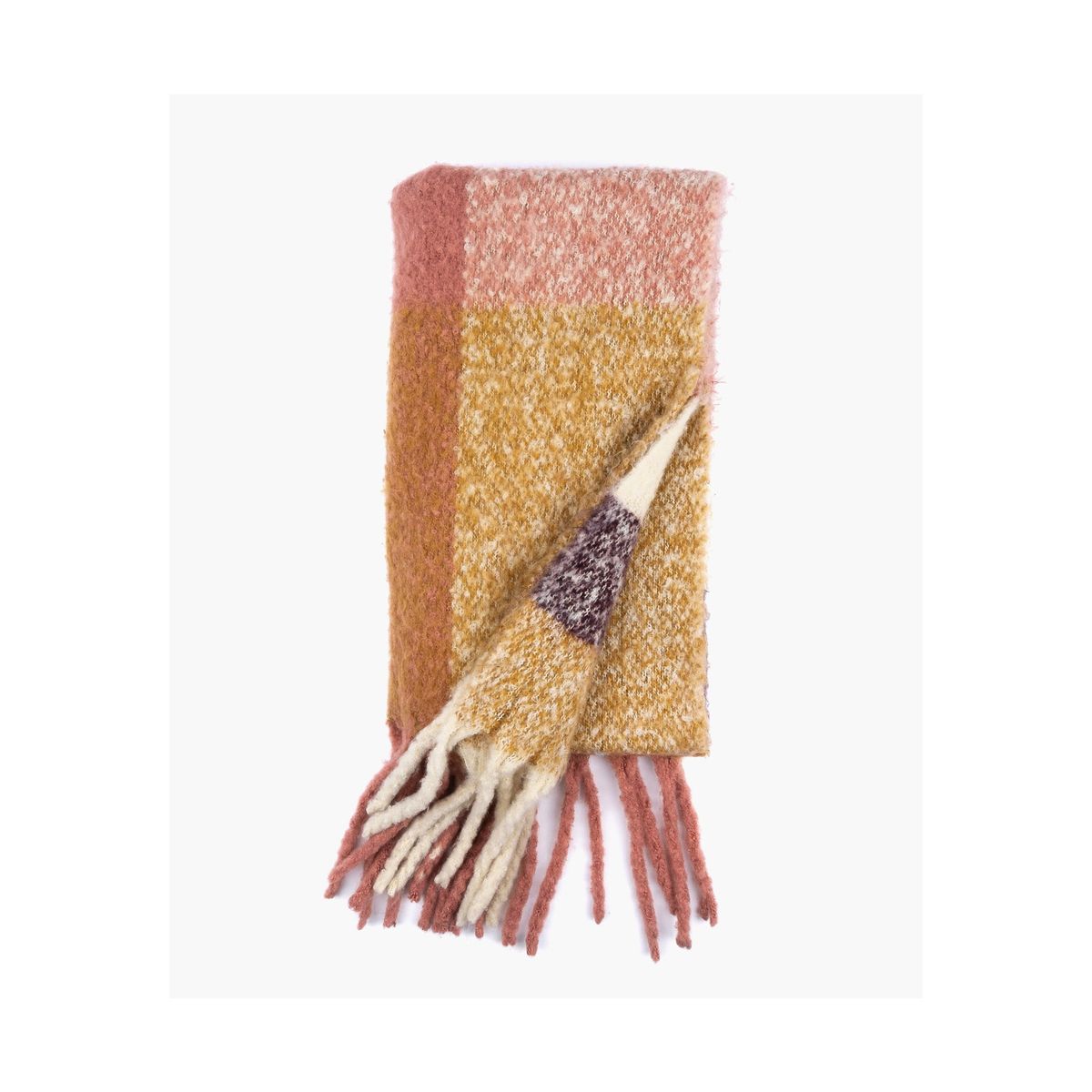 LOUNGE - Bufanda Mujer Cuadros Colores Rosado