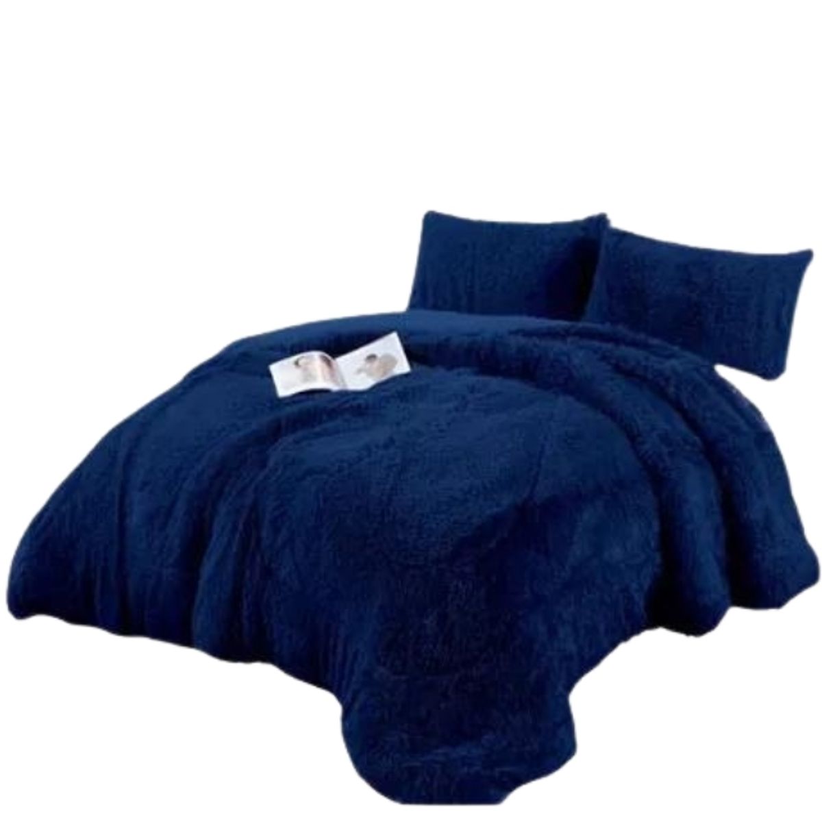 GENERICO - Cobertor Plumón Invierno Chiporro Liso Peludo Cama 2 Plazas AZUL