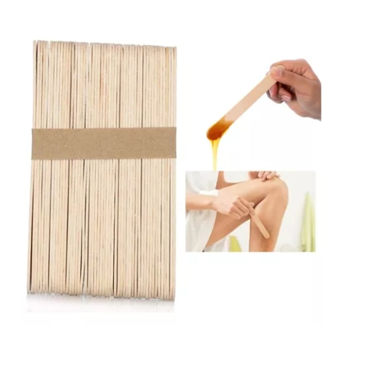 GENERICO - Paletas Para Depilación De Madera Desechables 200 Unidades