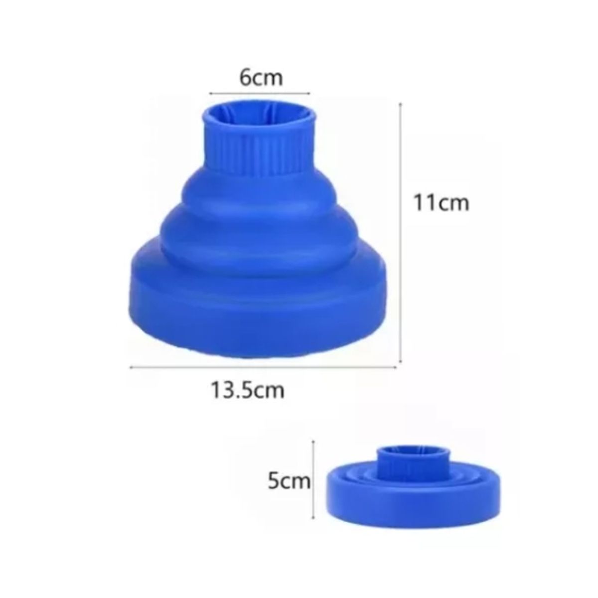 GENERICO - Difusor Plegable De Silicona Para Secador De Cabello Azul