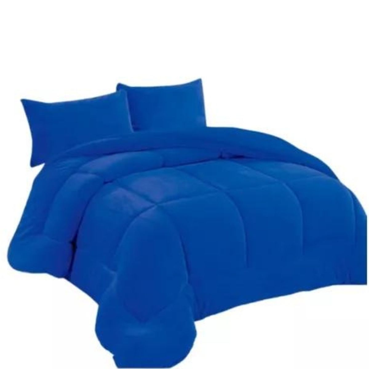 GENERICO - Cobertor Plumón Invierno Liso Cama 2 Plazas AZUL