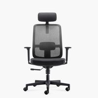 Silla Oficina Lotto con cabecero Negro Form