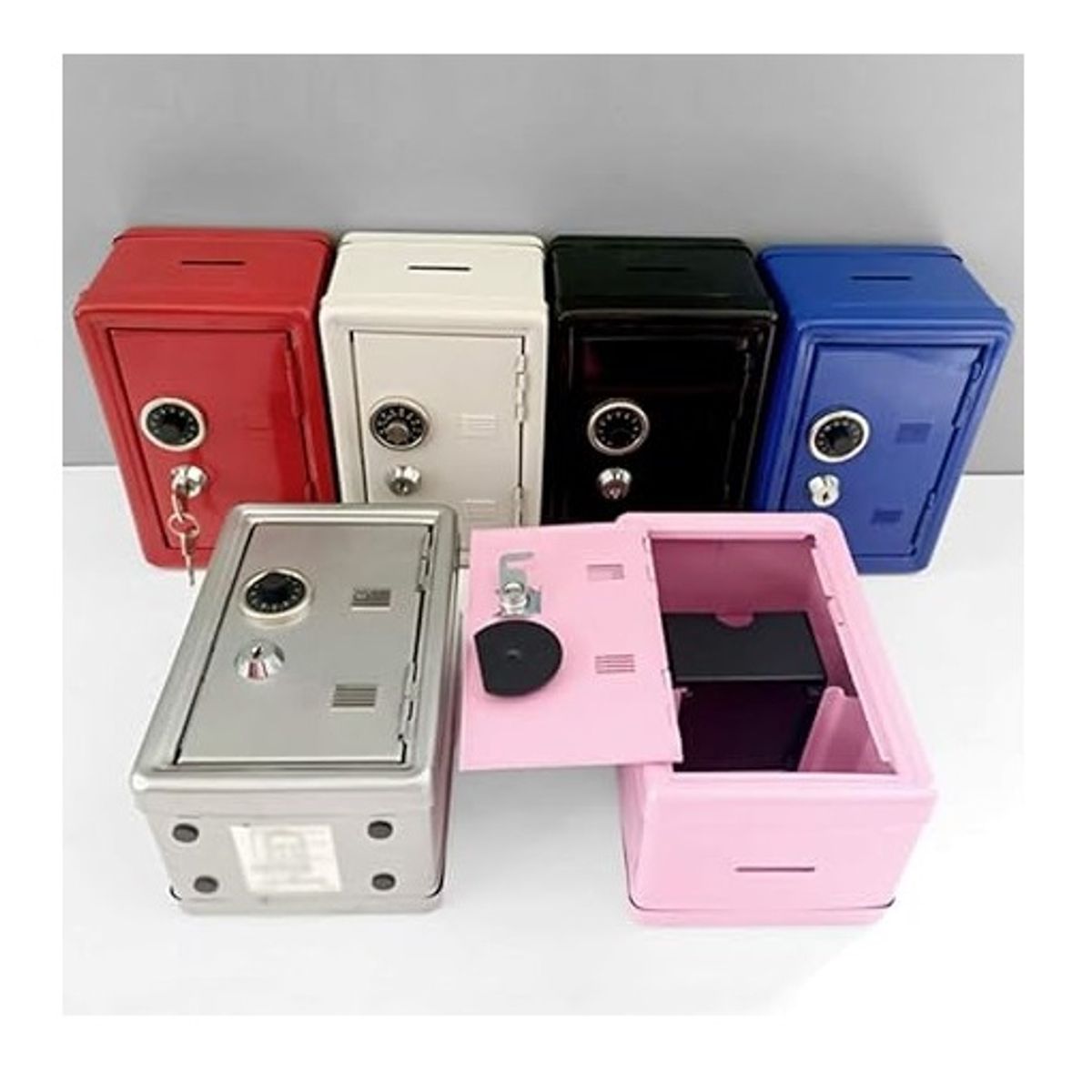 GENERICO - Mini Caja Fuerte De Metal Con Llave Y Cerradura De Combinación