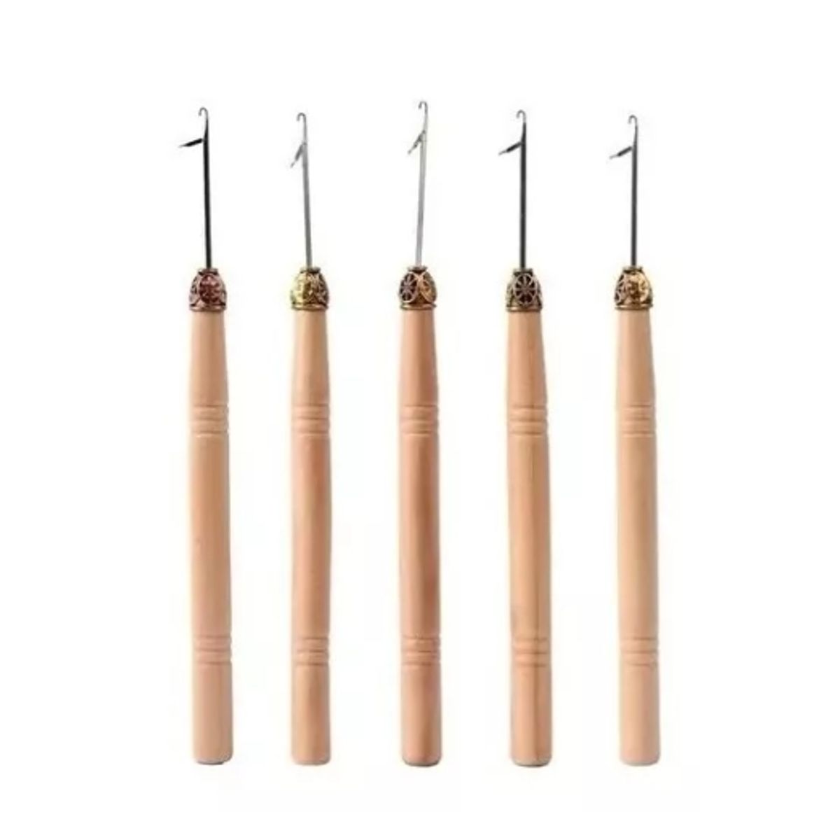 GENERICO - Pack X 5 Gancho De Extensión De Pelo Crochet Aguja