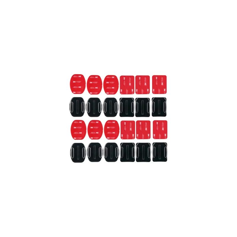GENERICO - Pack 12 Bases Monturas Adhesiva Curva Y Plana Para Gopro