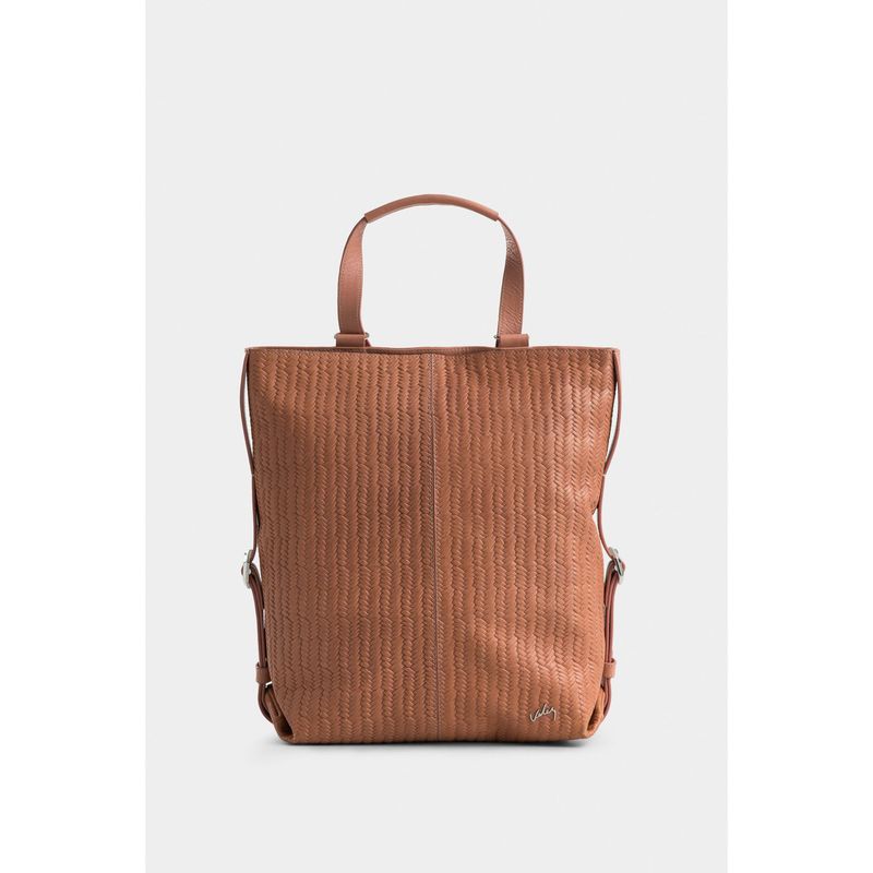 VELEZ - Vélez Mochila Calafate Cuero Mujer Grabado Canasta Rosado